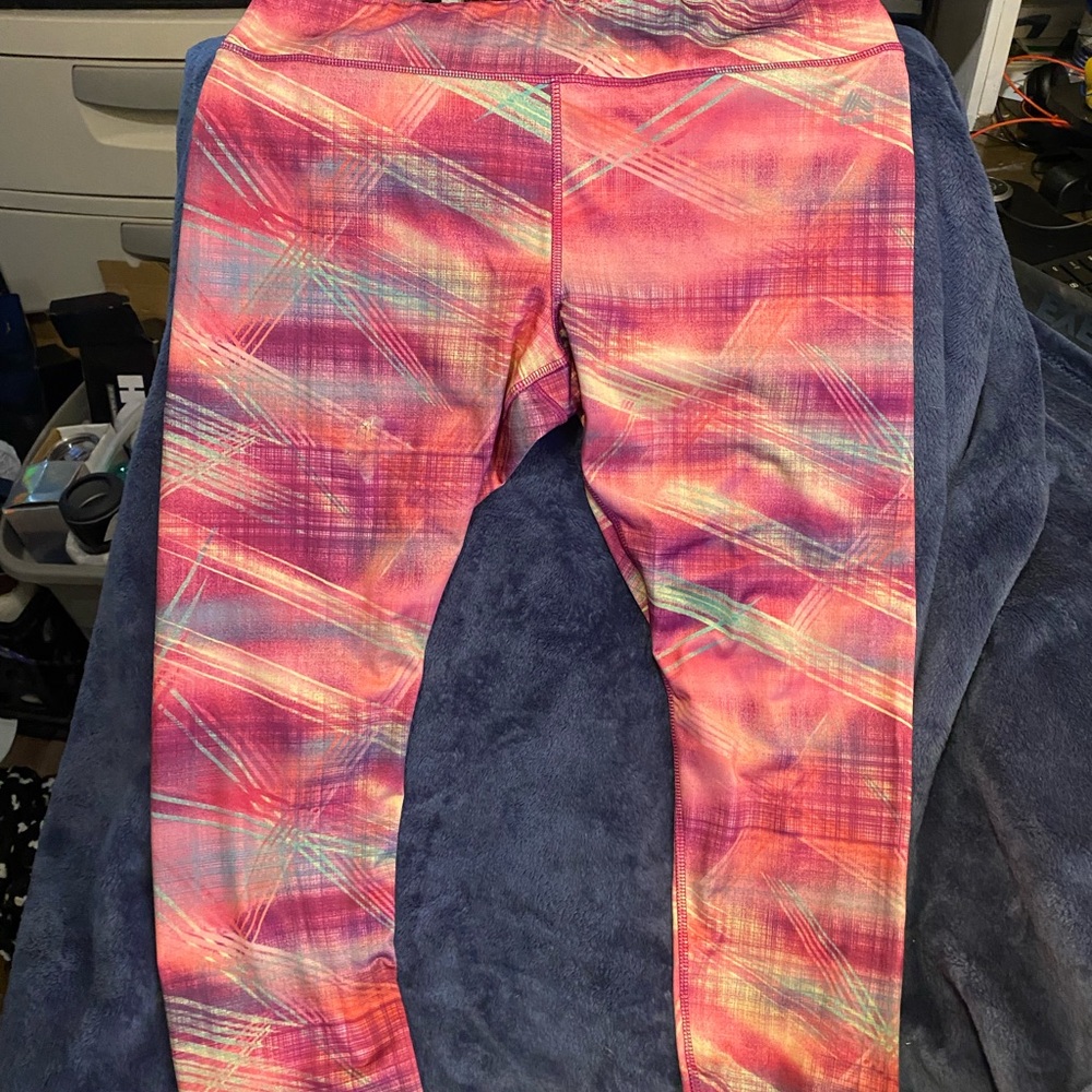 RBX leggings with colorful stripe print size xlarge